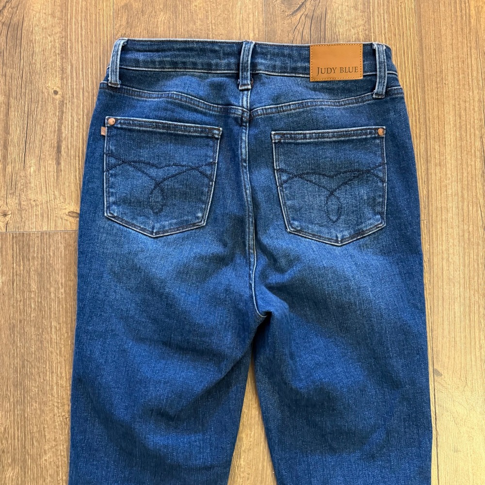 Judy Blue Flare Jeans Dark Wash High Rise Stretch Denim Womens 9/29 Regular - Picture 15 of 16